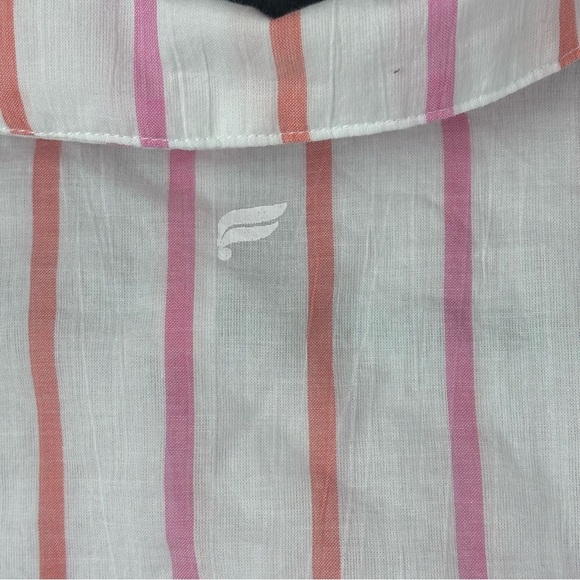 Fabletics set Cotton Voile Oversized Lite Striped Shirt high waist shorts Large - Picture 11 of 16